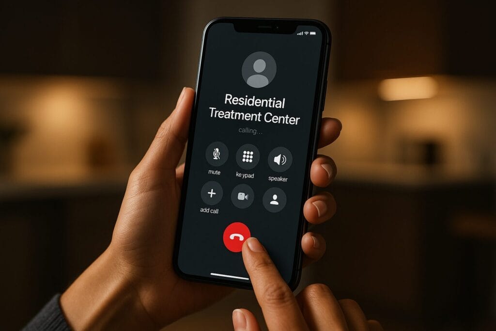 residential treatment center call Person hanging up on a residential treatment center
