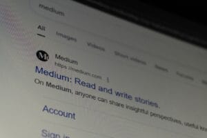 Photo by Zulfugar Karimov Screenshot of the medium website search results page