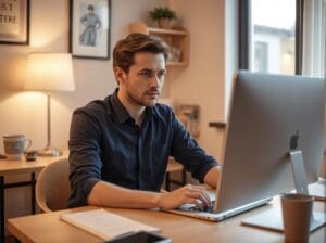 RTC marketing staff member working on computer rtc marketing staff member working on computer
