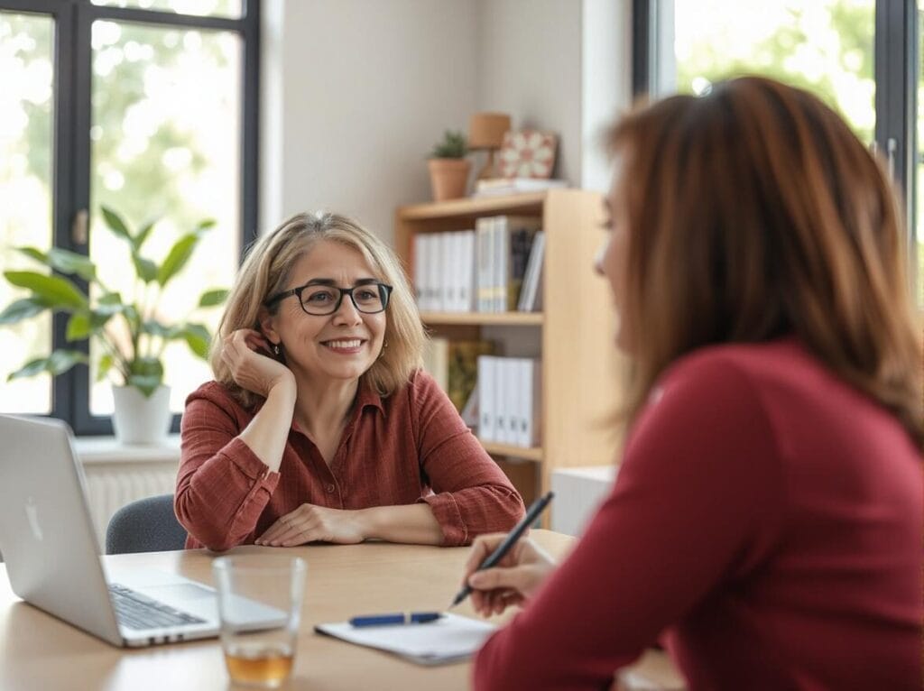 admissions director helping troubled teen parent